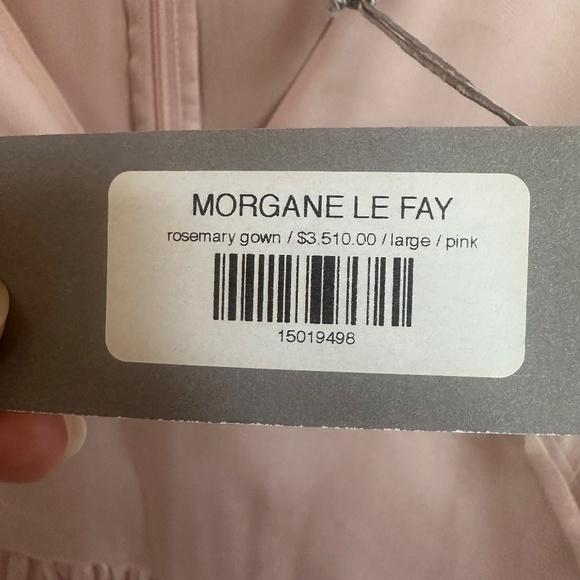 NWT Morgane Le Fay Silk Rosemary Gown in Pink - Picture 7 of 8